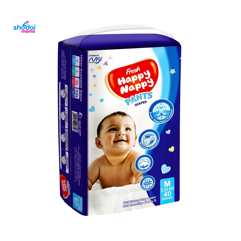 Fresh Happy Nappy Pants Baby Diaper (7-12Kg) - M 40pcs